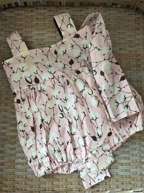 Isabel Garreton Pink Magnolia/Floral Baby Girl Bubble, 3 months